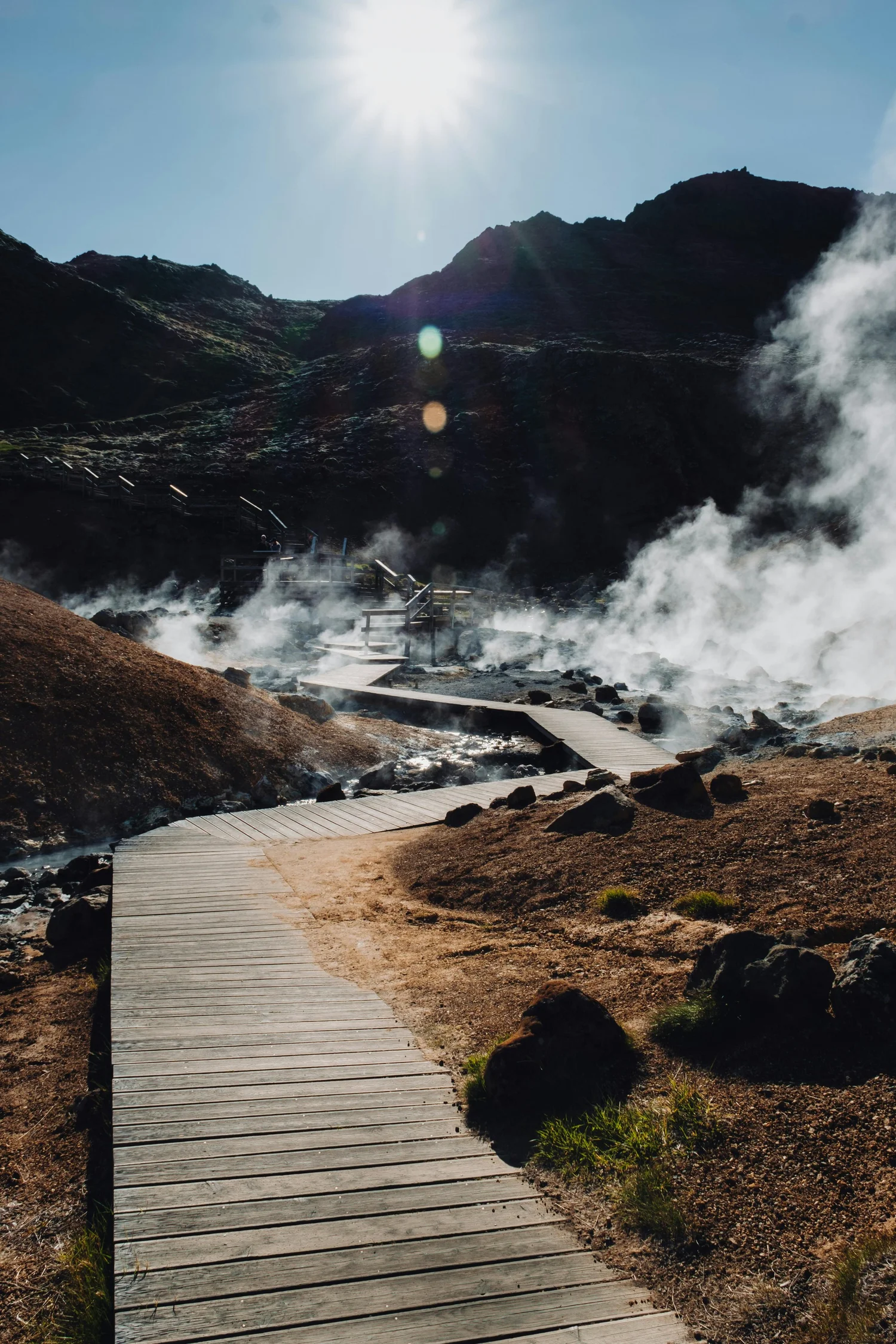 Geothermal waters at golden hour